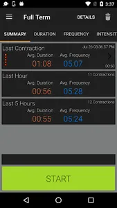 Full Term - Contraction Timer screenshot 1