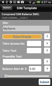 MyAlarm SMS Control screenshot 4