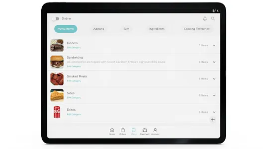 MyMenus Online - Kitchen App screenshot 1