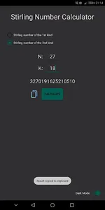 Stirling Number Calculator screenshot 0