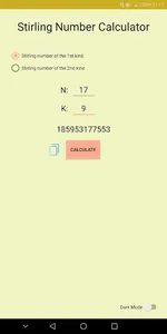 Stirling Number Calculator screenshot 1