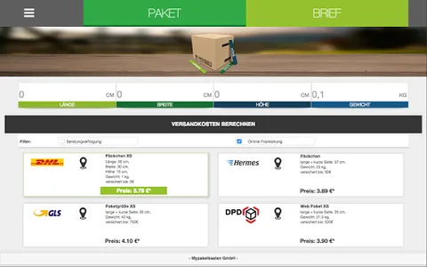 Versandpreis screenshot 5