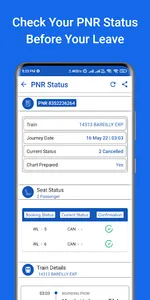 My Rail Yatra Train Status PNR screenshot 4