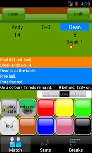 MySnookerStats Snooker Scoring screenshot 1