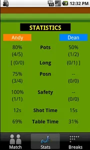 MySnookerStats Snooker Scoring screenshot 2
