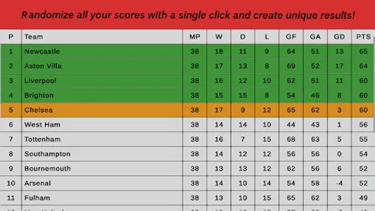 League Table Creator PRO screenshot 5