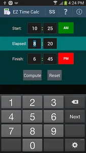 EZ Time Calculator screenshot 3