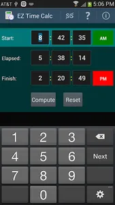 EZ Time Calculator screenshot 4