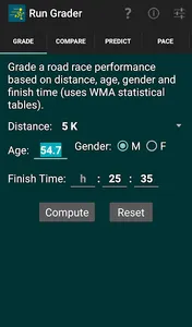 Run Grader: Age-Grading + screenshot 0