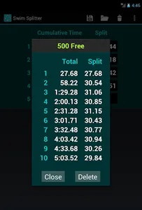 Swim Splitter Split Calculator screenshot 10