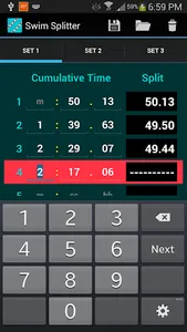 Swim Splitter Split Calculator screenshot 4