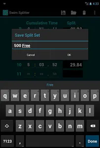Swim Splitter Split Calculator screenshot 8