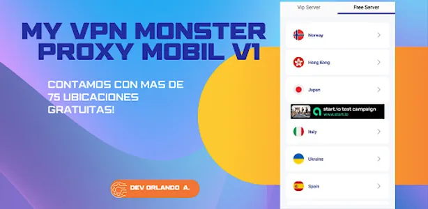MyVPN Monster - Proxy Mobil screenshot 1