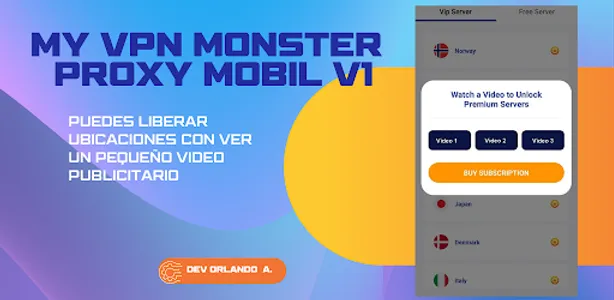 MyVPN Monster - Proxy Mobil screenshot 2