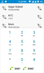 Dual Sim Dialer and Widget screenshot 0