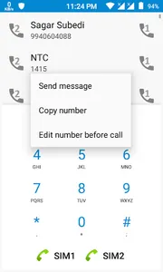 Dual Sim Dialer and Widget screenshot 2