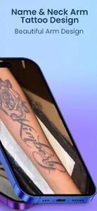 Name & Neck Arm Tattoo Design screenshot 1
