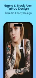 Name & Neck Arm Tattoo Design screenshot 3