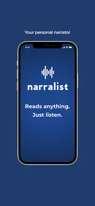 Narralist: Text to Speech Read screenshot 0