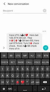 Poker Hand History Keyboard screenshot 0