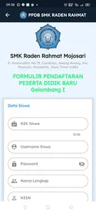 PPDB SMK RADEN RAHMAT screenshot 1