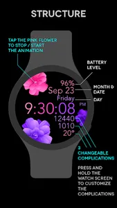 Pink Purple Animated Flowers screenshot 0