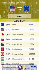 Fast Currency Converter screenshot 1