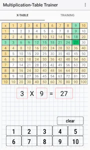 Multiplication-Table Trainer screenshot 1