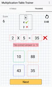Multiplication-Table Trainer screenshot 4