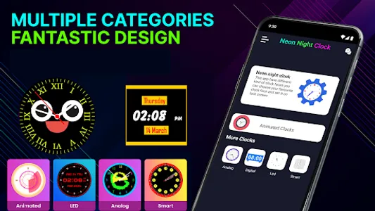 Neon Digital Clock screenshot 19