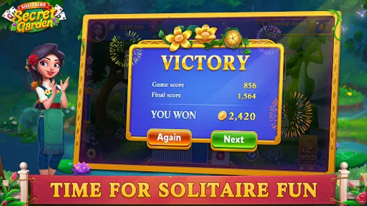 Solitaire-Secret Garden screenshot 4