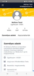 Netfone Ügyfélkapu screenshot 2
