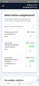 Netfone Ügyfélkapu screenshot 3
