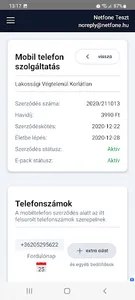 Netfone Ügyfélkapu screenshot 4