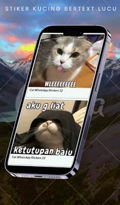 Stiker Kucing Berteks Lucu screenshot 15