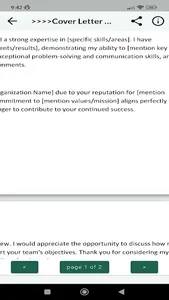 CV and Cover Letters screenshot 2