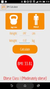 BMI Calculator screenshot 1