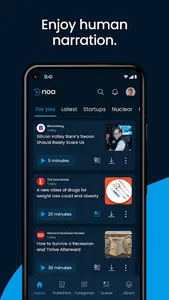 Noa: Listen to audio articles screenshot 3