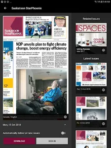 The StarPhoenix ePaper screenshot 0