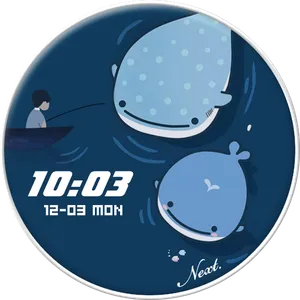 Fisher Whale Watch Face - NEXT screenshot 2