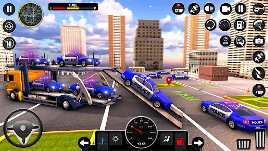 Police Car Transport Truck screenshot 1