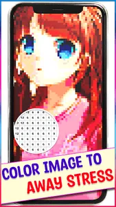 Anime Manga Pixel Art Coloring screenshot 5