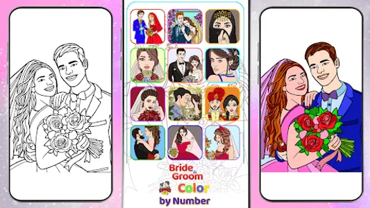 Bride & Groom Color by Number screenshot 5