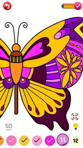 Butterfly Color by Number screenshot 1