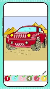 Cars Glitter Coloring Book screenshot 0