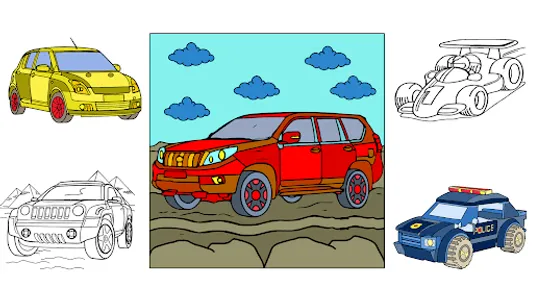 Cars Glitter Coloring Book screenshot 1