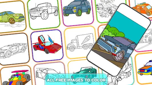 Cars Glitter Coloring Book screenshot 4