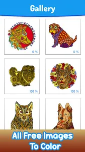 Dogs Paint by Number Glitter screenshot 0