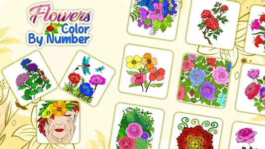 Flowers Color by Number Art screenshot 1