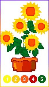 Flowers Pixel Art Coloring screenshot 0